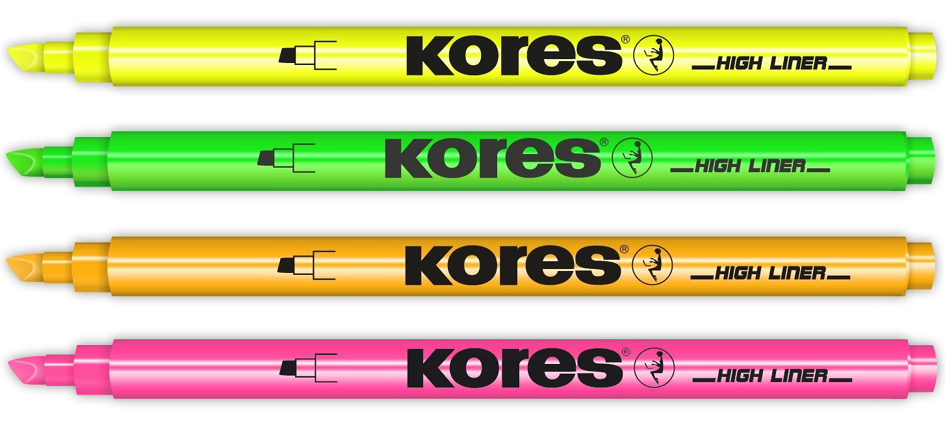 TM36201-0558933676d23da Kores Textmarker-Pen, Keilspitze: 0,5 - 3,5 mm, pink