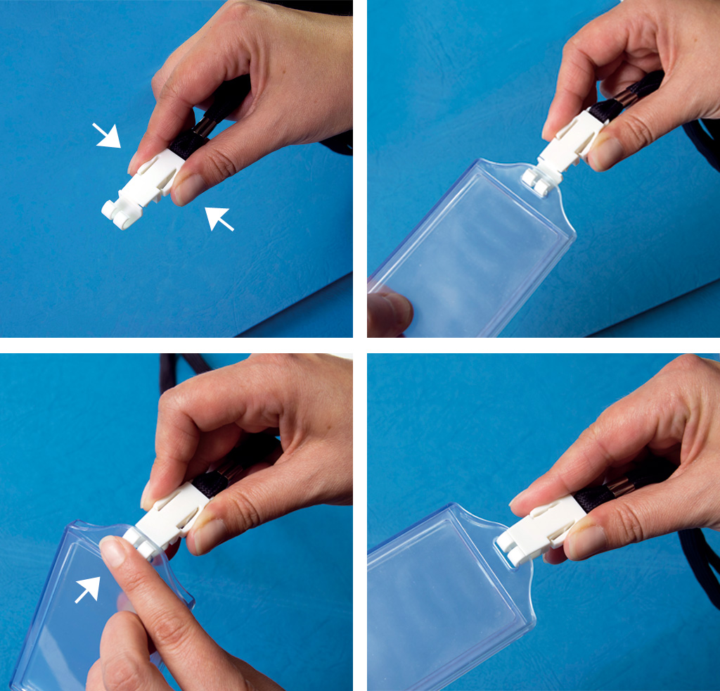 33945ddce674153f2c2bb55c656f85d7 Lanyard Umhängeband mit Langloch-Clip, Schnellverschluss - dunkelblau