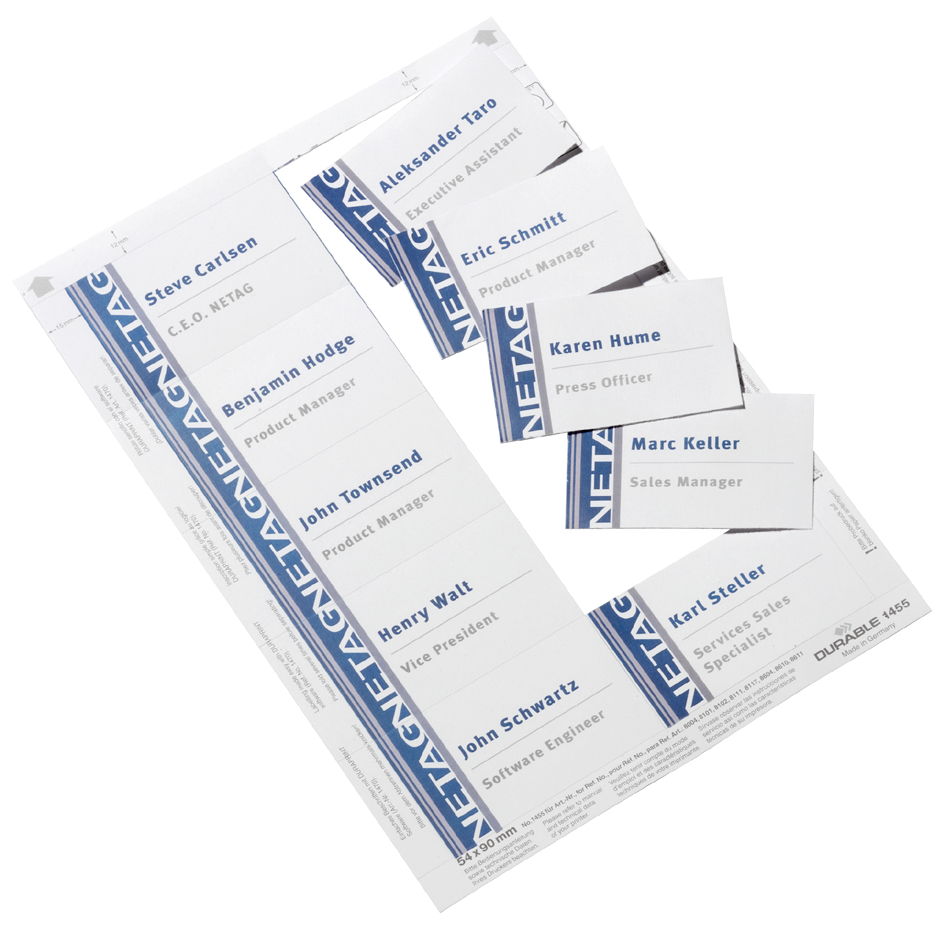 DURABLE Einsteckschilder für Namensschilder, 90 x 60 mm