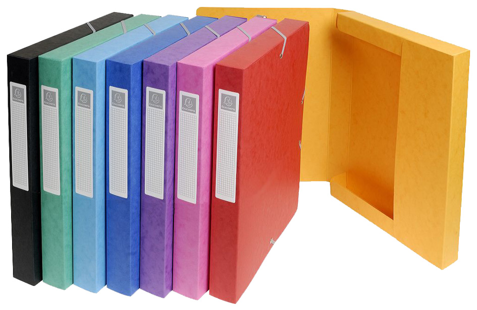 50300E_1 EXACOMPTA Sammelbox Exabox, DIN A4, 25 mm, farbig sortiert