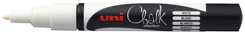 5652544UC3R1nvFMcLXM uni-ball Kreidemarker Chalk PWE-3MS, schwarz, Rundspitze