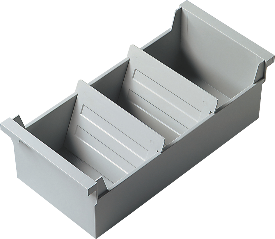 H62018_8258932ade17636 helit Karteitrog A4 quer, lichtgrau, unbestückt