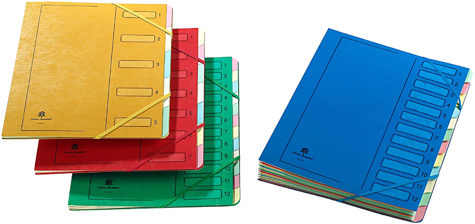 Serie-22358936e83608ed extendos Ordnungsmappe 223, aus Karton, 12 Fächer, rot