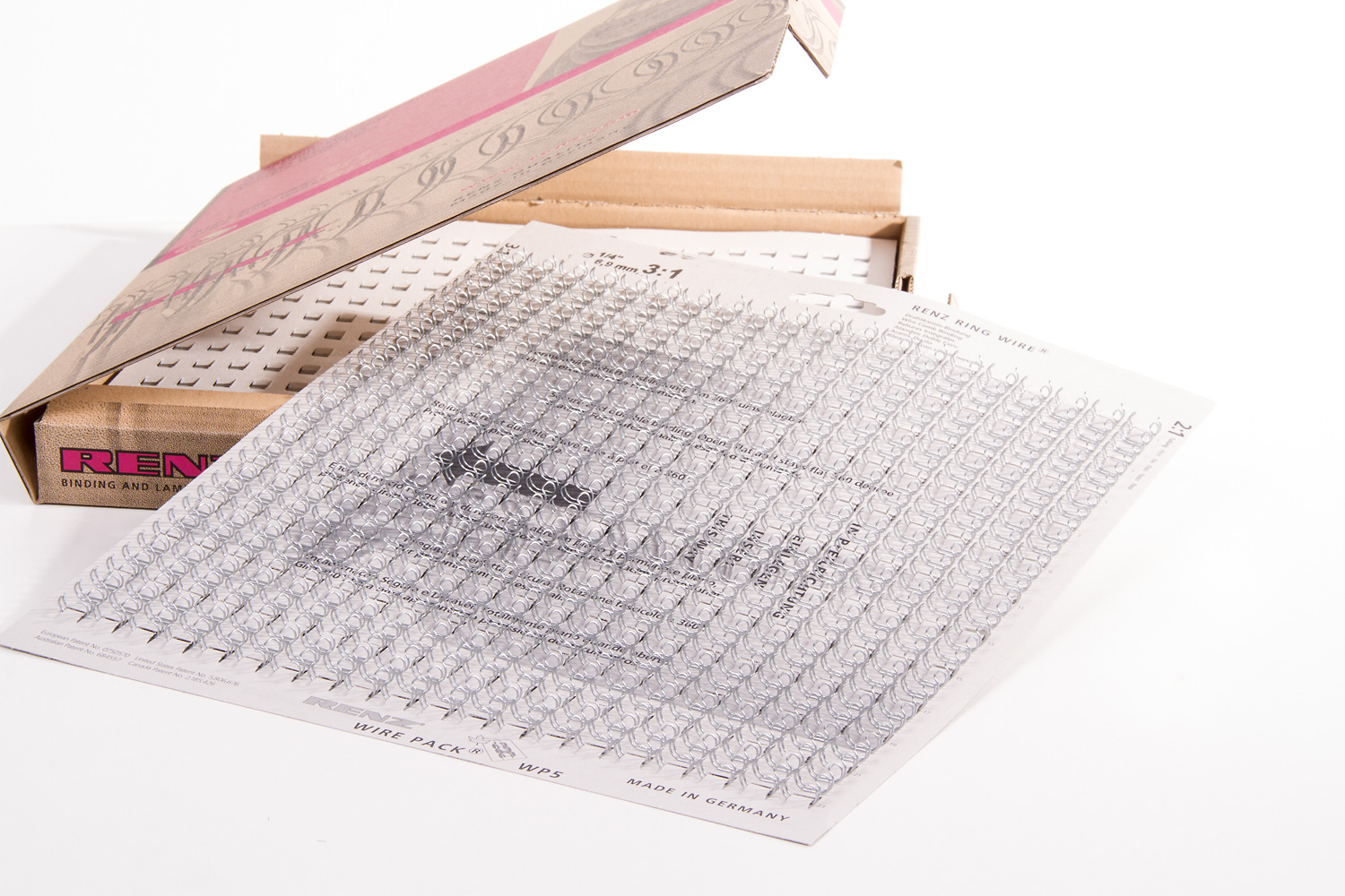 RENZ Drahtbinderücken, Teilung 2:1, 9.5 mm - weiß