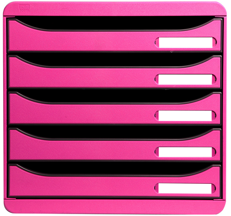 309784DJasYHfCFnaTPv EXACOMPTA Schubladenbox BIG-BOX PLUS, 5 Schübe, mandarine