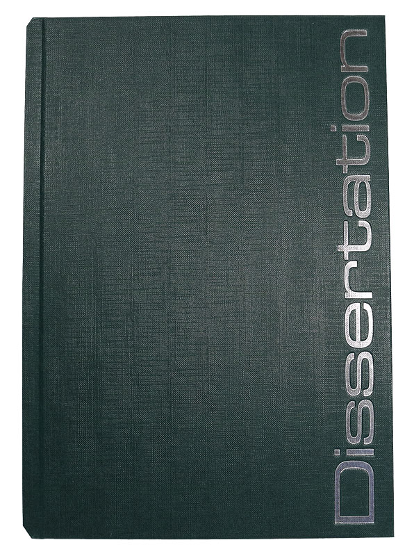 Bucheinband Hardcover NEWLINE, grün, Prägung DISSERTATION - grün - Dissertation