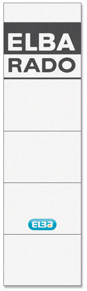 04297 ELBA Ordnerrücken-Einsteckschild, extra kurz/breit, weiß