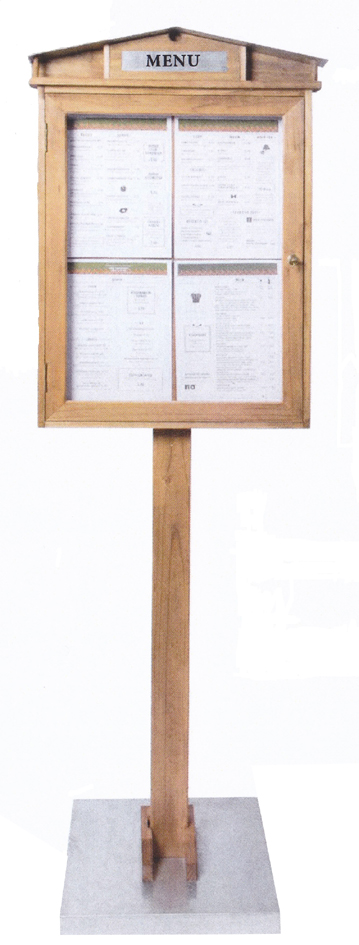 Securit Schaukasten RUSTIC, 4 x DIN A4, mahagoni