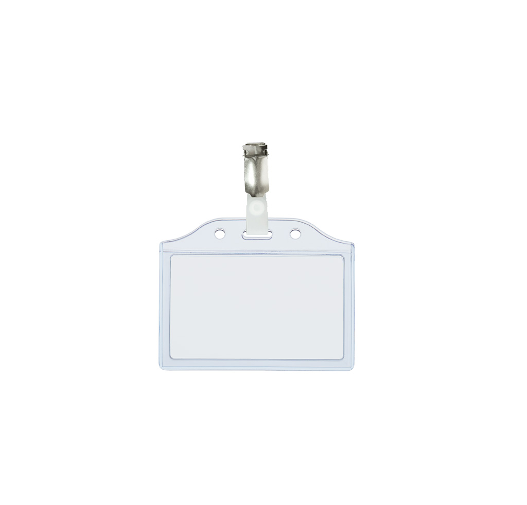 5e4f0a772912dba7503fc88a70ef4b1b 5 DUAL Kartenhalter inkl. CLIP - weiches PVC - Querformat - Clip