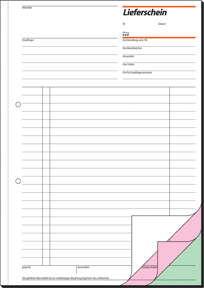 KLI43558936c0b4e488 sigel Formularbuch ´Lieferschein mit Empfangsschein´, A4, SD