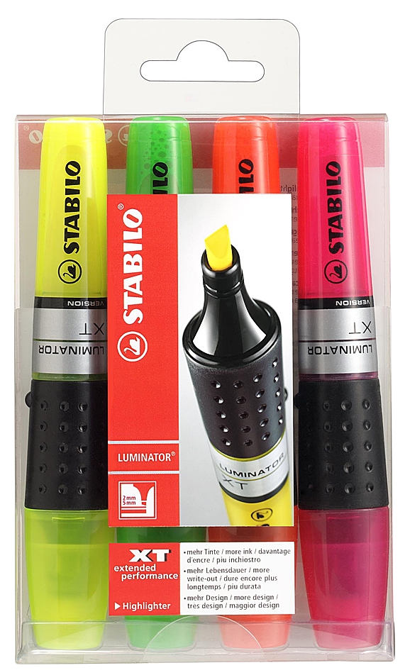 71-4 STABILO Textmarker LUMINATOR, 4er PET-Etui