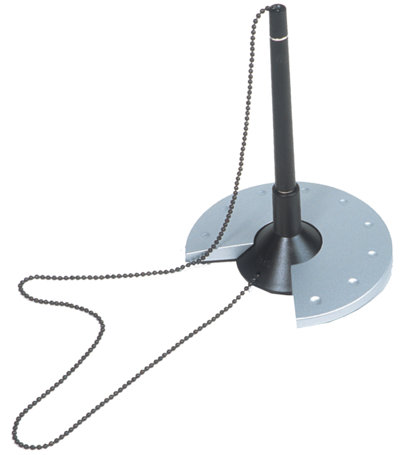 62203_99 helit Kugelschreiber-Ständer Silver, schwarz/silber