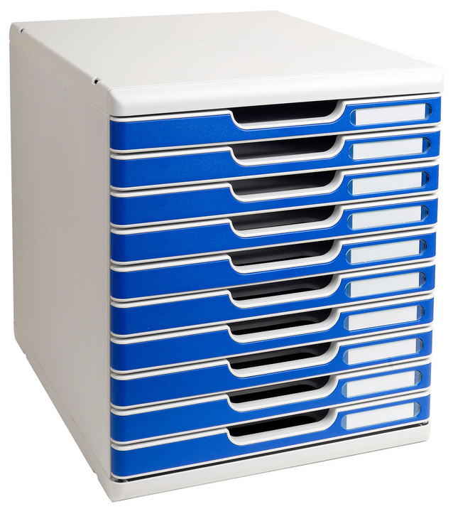 302003DIY4OnniStaoQt EXACOMPTA Schubladenbox MODULO A4, 5 Schübe, harlekin