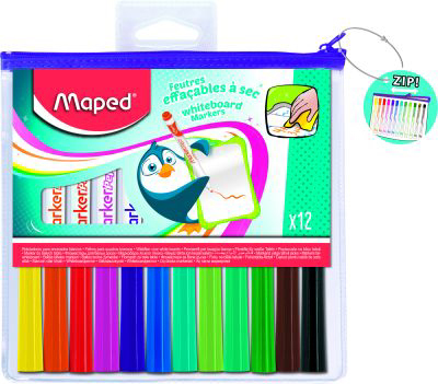 Maped Whiteboard-Marker Marker´Peps,12er Reißverschlußtasche