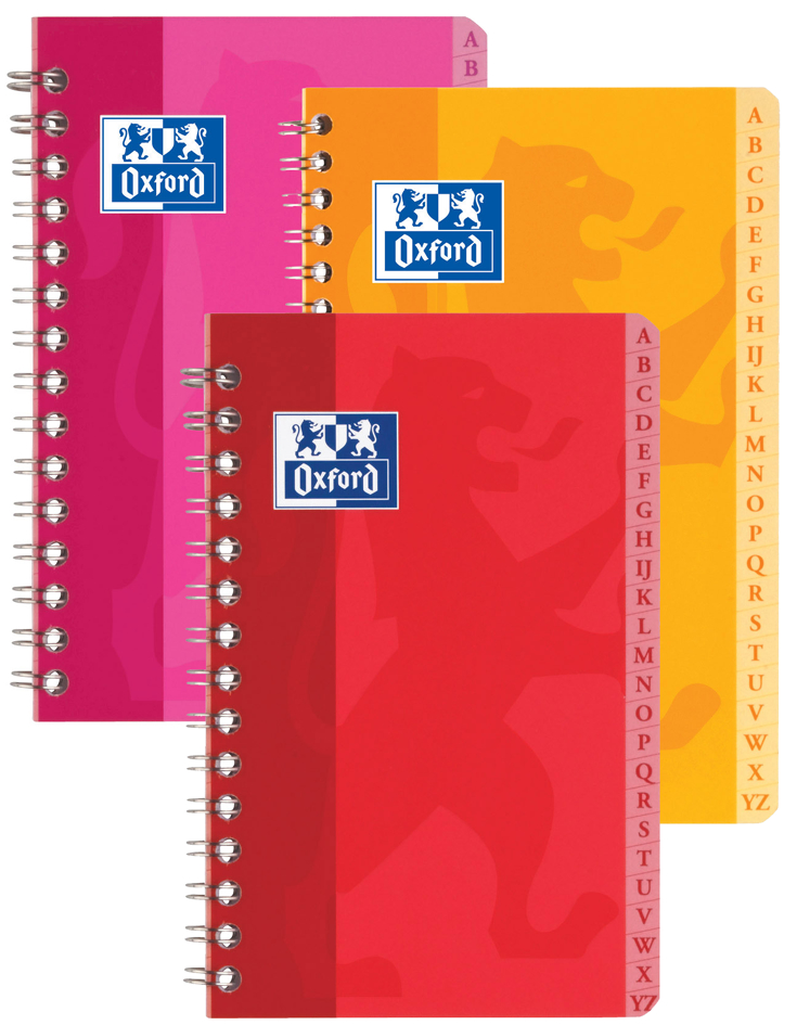 377104 Oxford Registerbuch, 90 x 140 mm, kariert, 50 Blatt, A-Z