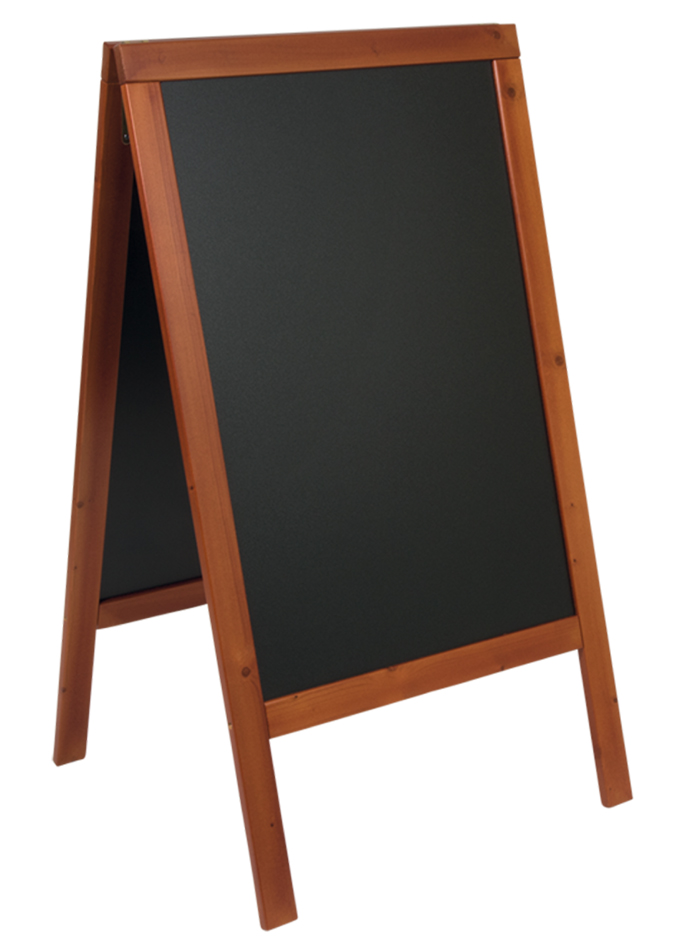 SBSW-M-120 Securit Kundenstopper WOODY, mit Kreideoberfläche, mahagoni