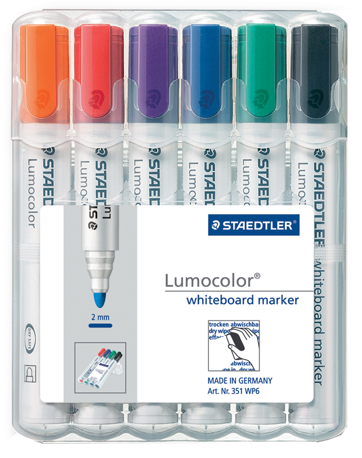 STAEDTLER Lumocolor Whiteboard-Marker 351, 4er Etui