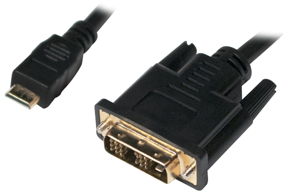 CHM00158931e14a000b LogiLink Mini HDMI Kabel, Mini HDMI - DVI-D, 1,0 m, schwarz