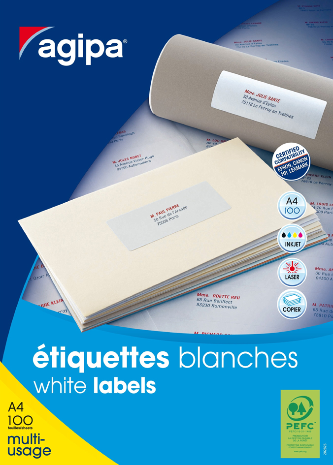 118984589afc88c9fc5 agipa Universal-Etiketten, 63,5 x 72 mm, weiß