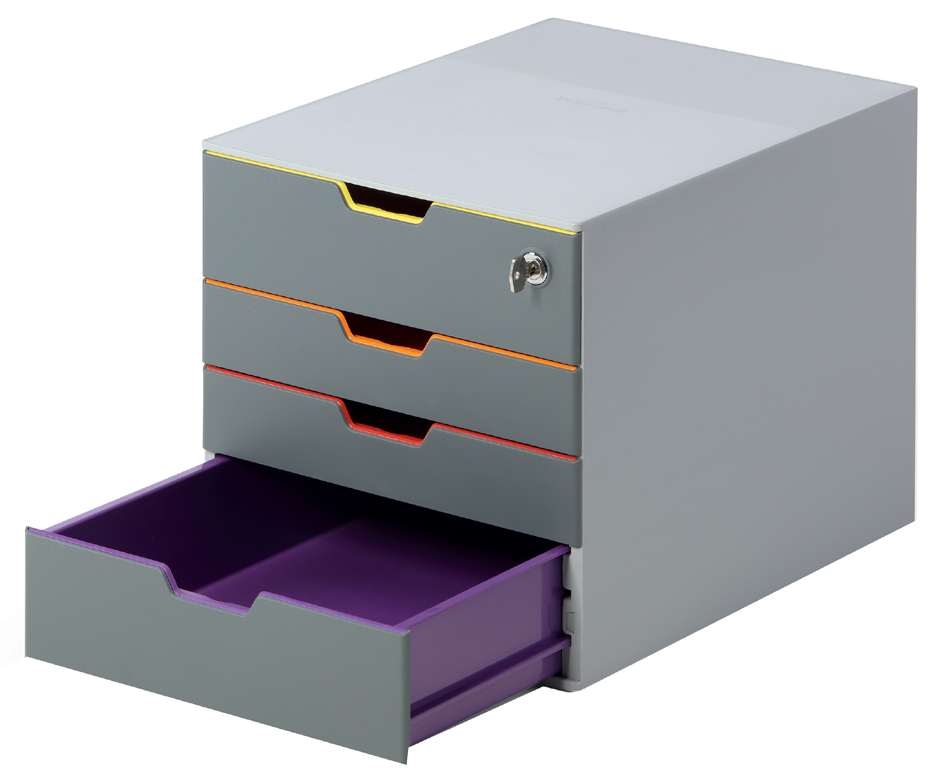 DURABLE Schubladenbox VARICOLOR 4 SAFE, mit 4 Schubladen