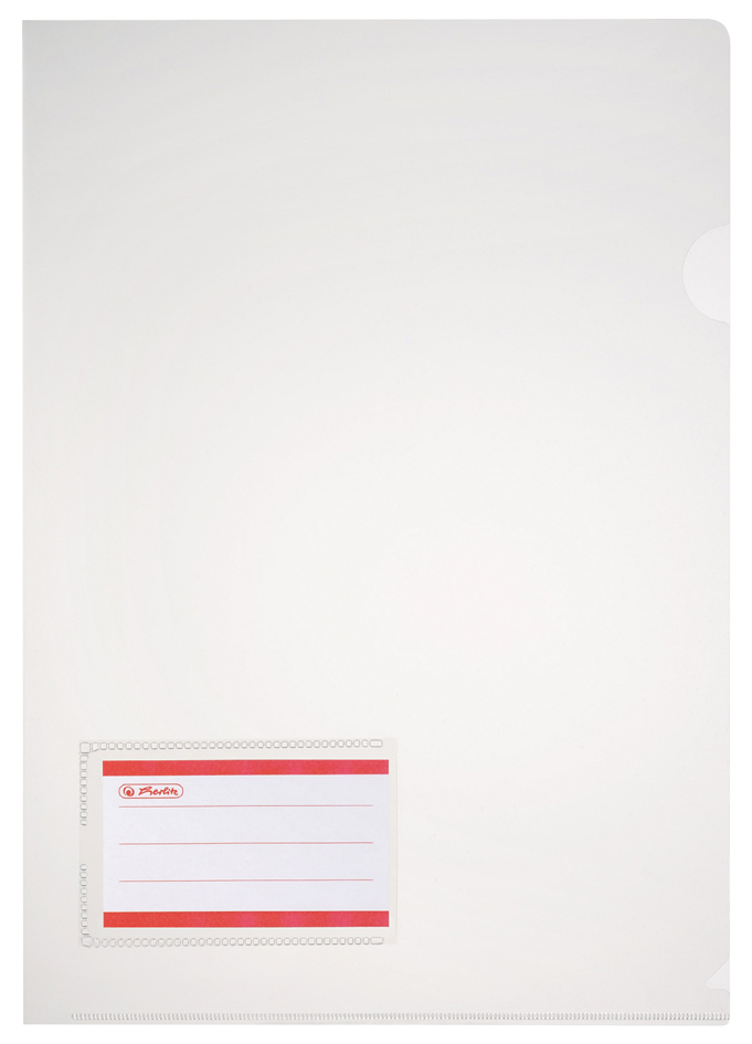 109138040001 herlitz Sichthülle, Beschriftungsfeld, DIN A4, transparent