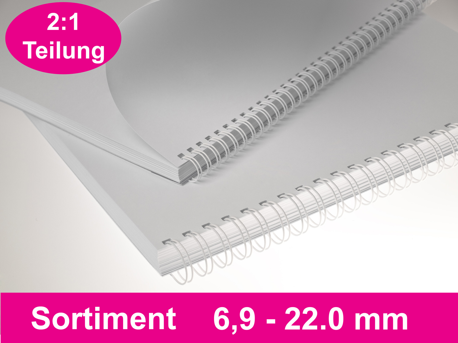 RENZ Drahtbinderücken STARTERSET 2:1, weiß RENZ Drahtbinderücken STARTERSET 2:1, weiß