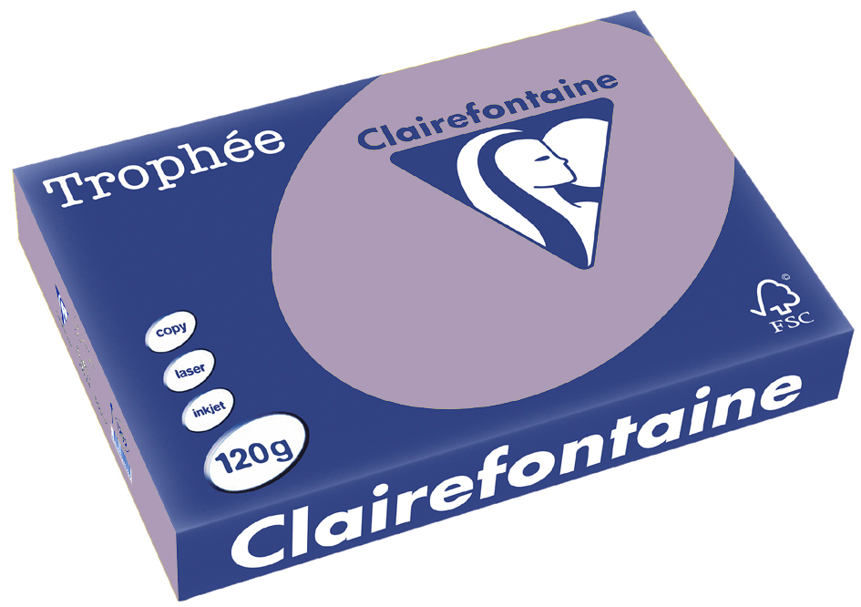228744adf5be3ff3be8ab687e64e12dc Clairefontaine Trophée Papier 1211C, A4, 120 g/m² - lila - lila