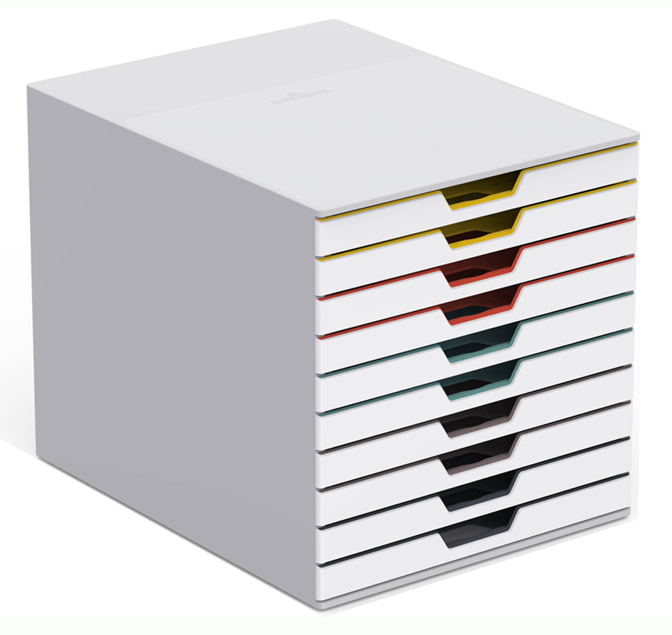 9763027 DURABLE Schubladenbox VARICOLOR MIX 10, mit Schubladen