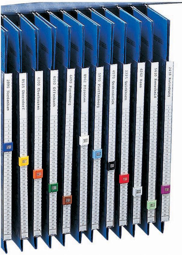 99302bis304_A ELBA Organisationsstreifen für Pendelsichtleiste, blanko