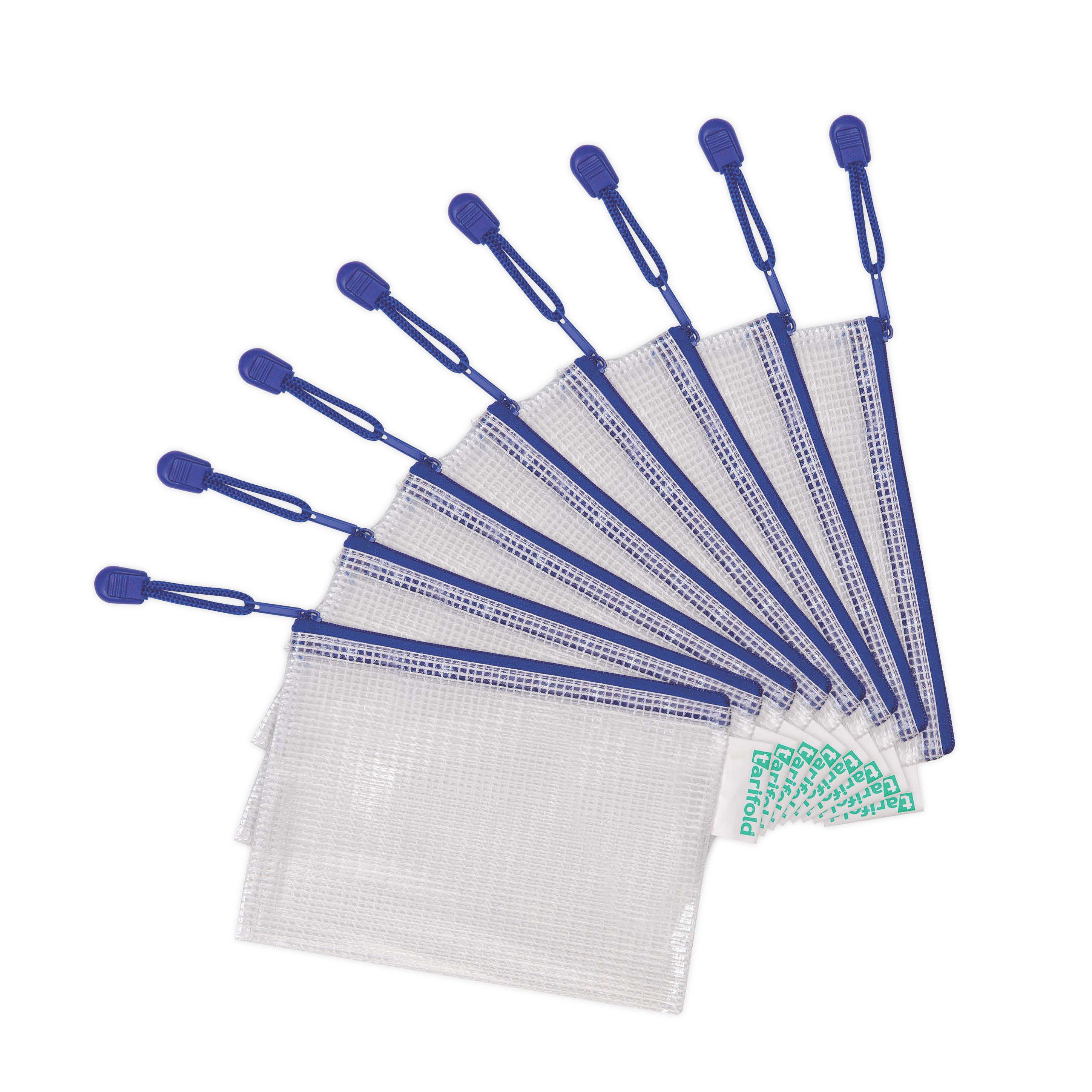 509061_a6bleu tarifold Reißverschlusstasche ZIPPER, DIN A6, PVC, blau