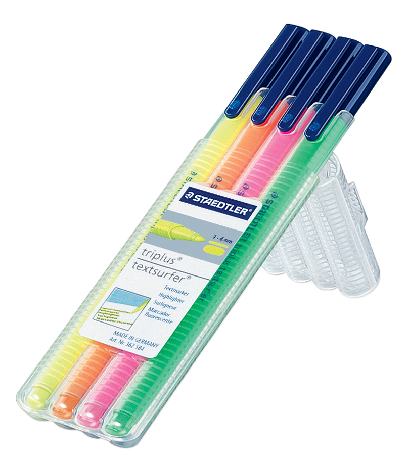362_SB4_aufgestellt STAEDTLER Textmarker ´triplus textsurfer´, 4er Etui