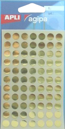 agipa Markierungspunkte, rund, selbstklebend, gold