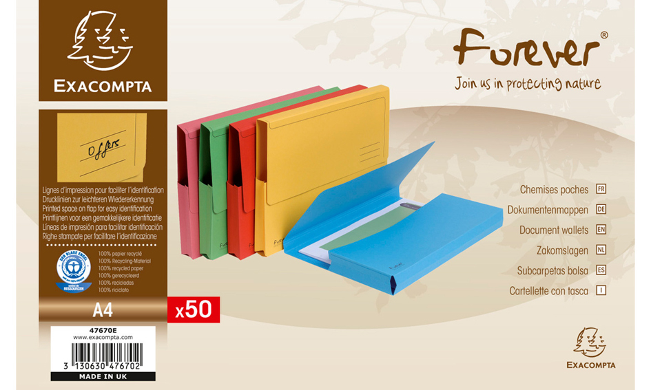 47670E_1Qj7uqDuk11CqK EXACOMPTA Dokumententasche FOREVER, DIN A4, grau