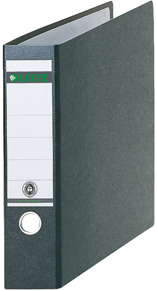 1073000058935e3c45d4e LEITZ Hartpappe-Ordner, 180 Grad, DIN A5, 77 mm, schwarz