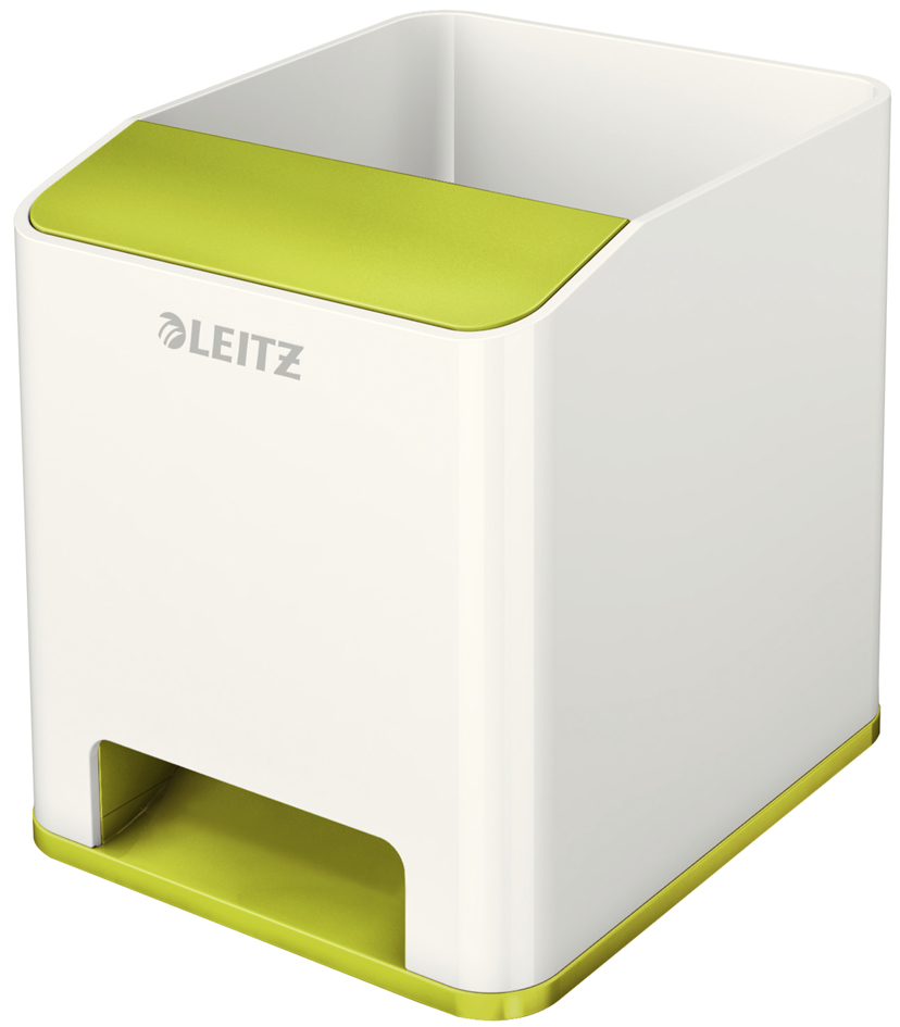 LEITZ Sound Stifteköcher WOW Duo Colour, 2 Fächer, eisblau