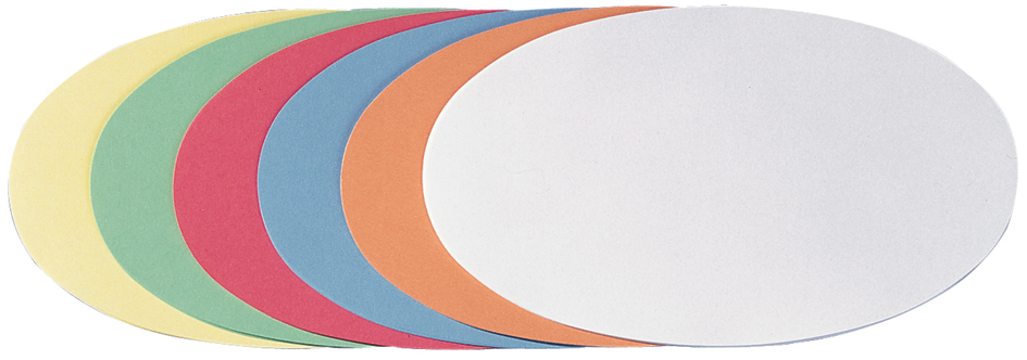 UMZ1119589352a13d283 FRANKEN Moderationskarte, Oval, 190 x 110 mm, sortiert