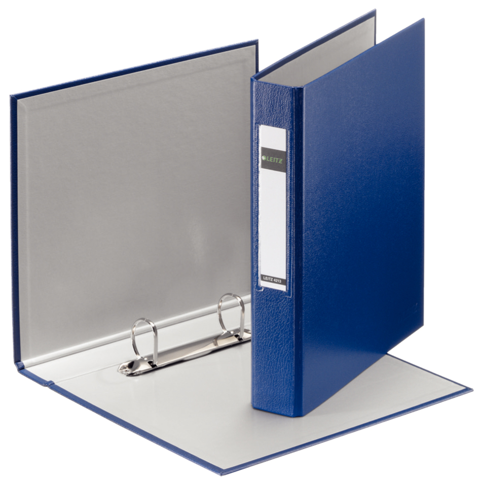 LEITZ Ringbuch Standard, DIN A5, schwarz, 2 D-Ring-Mechanik