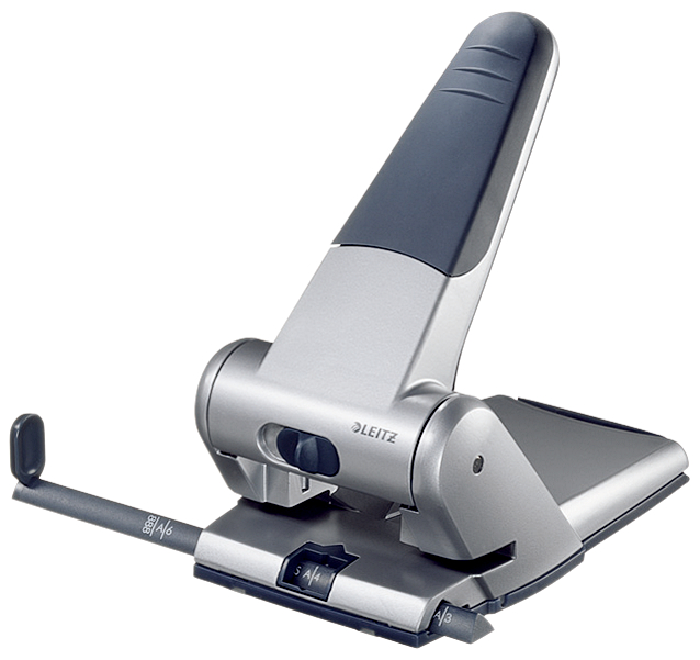 5180-84589364a618e07 LEITZ Registraturlocher 5180, Stanzleistung: 65 Blatt,silber