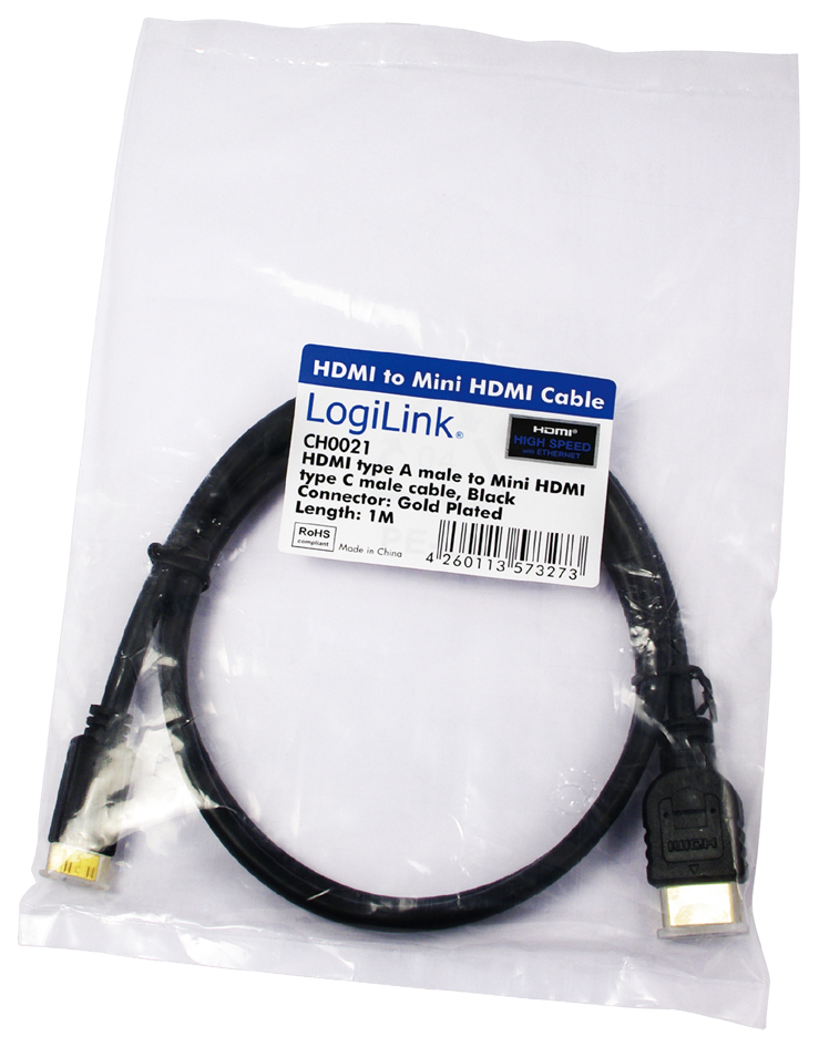 CH0021-p58931db58fa3f LogiLink HDMI Kabel, A-Stecker - C-Stecker Mini, 2,0 m