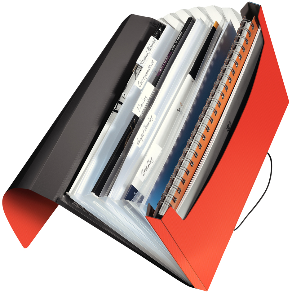 LEITZ Projektmappe Solid, A4, PP, 6 Fächer, schwarz