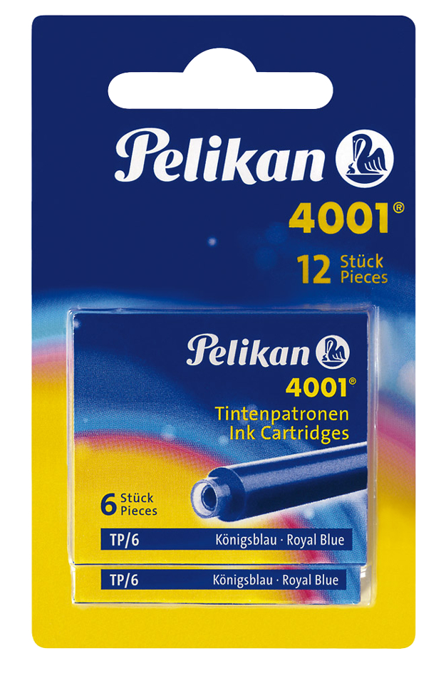 330795 Pelikan Tintenpatronen 4001 TP/6/2/B, königsblau