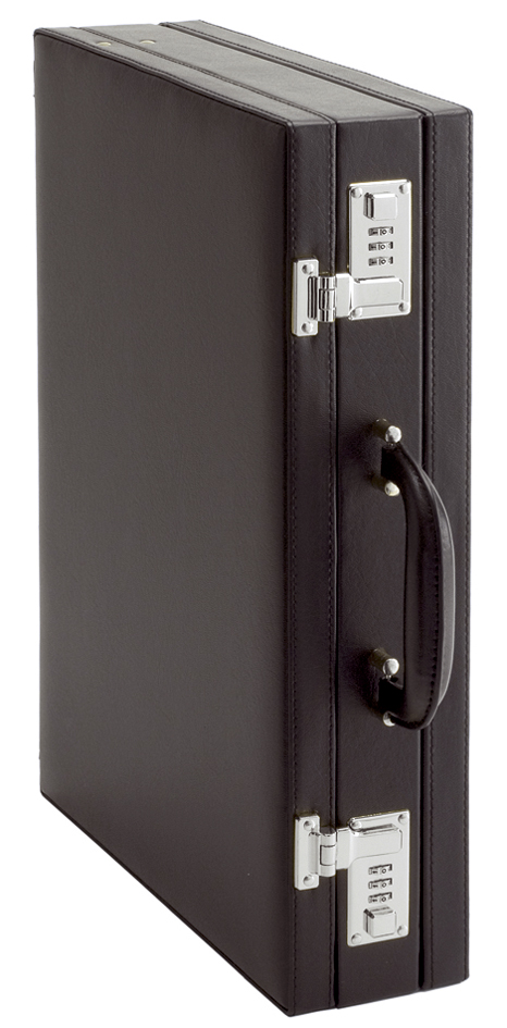 92300_ges_S-19-unten Alassio Attaché-Koffer ´PONTE´, Lederimitat, schwarz