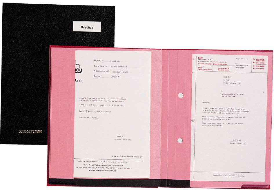 JR0-20 emey Unterschriftenmappe ´Double-Clip´, 20 Fächer, schwarz