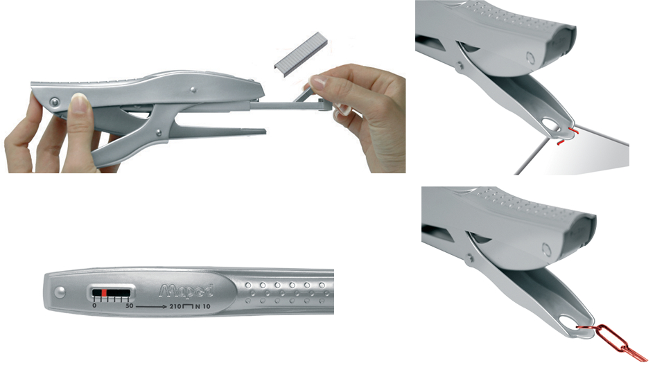 450010-Details Maped Heftzange Expert Nr.10, Heftleistung: 20 Blatt, silber