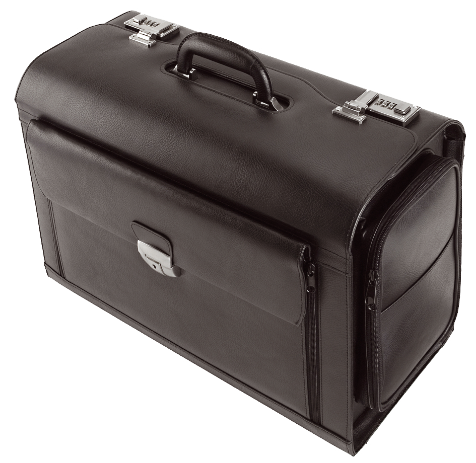 45057_2007_aus Alassio Pilotenkoffer ´VERONA´, Leder, schwarz
