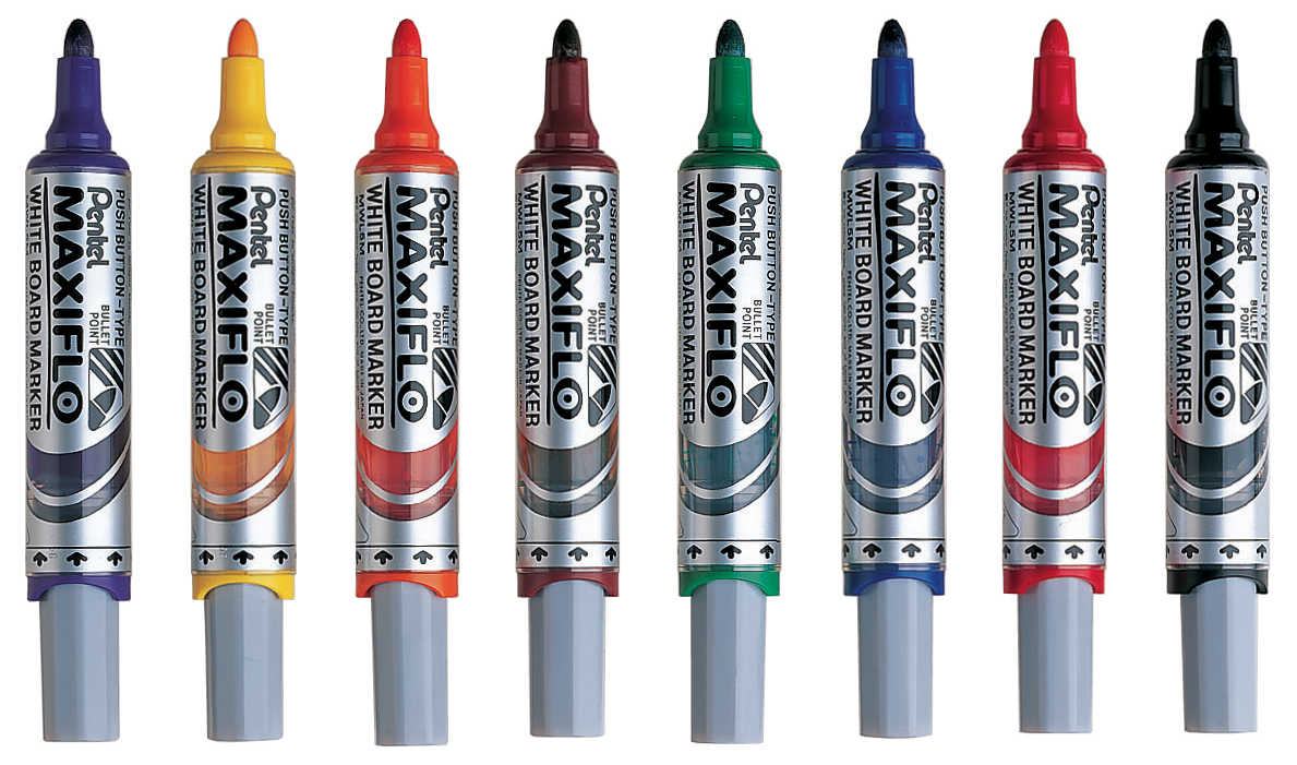 Pentel Whiteboard-Marker MAXIFLO MWL5M, schwarz