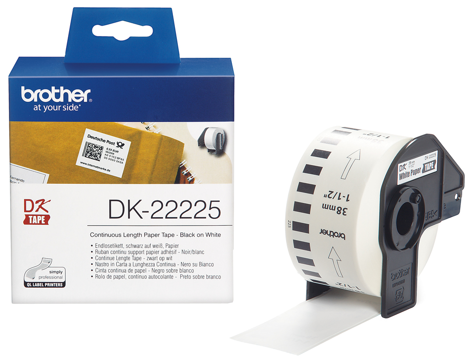 DK-22225-tape58933cd7bdd3f brother DK-22210 Endlos-Etiketten Papier, 29 mm x 30,48 m
