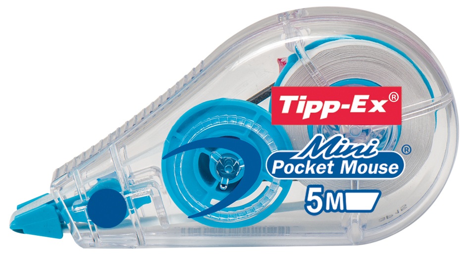 926397_blau Tipp-Ex Korrekturroller Mini Pocket Mouse Fashion, 5 mmx5 m