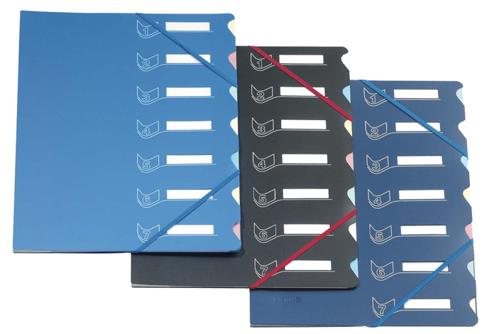 335479600589323e2a2840 extendos Ordnungsmappe 437, DIN A4, 7 Taben farbig sortiert