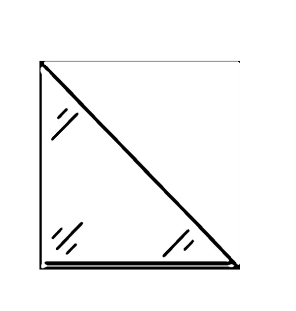 4a2645a6f15ae3b6020e252aa8d33e90 Dreieckstaschen selbstklebend - 100 x 100 mm